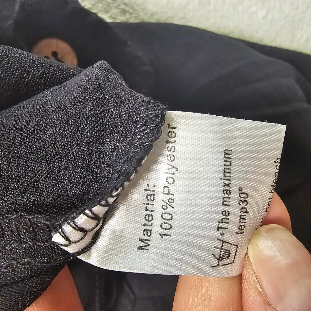 GreCerelle S Black Shortalls Pinafore Overall Shorts Minimalist Casual Cozy - Picture 7 of 10